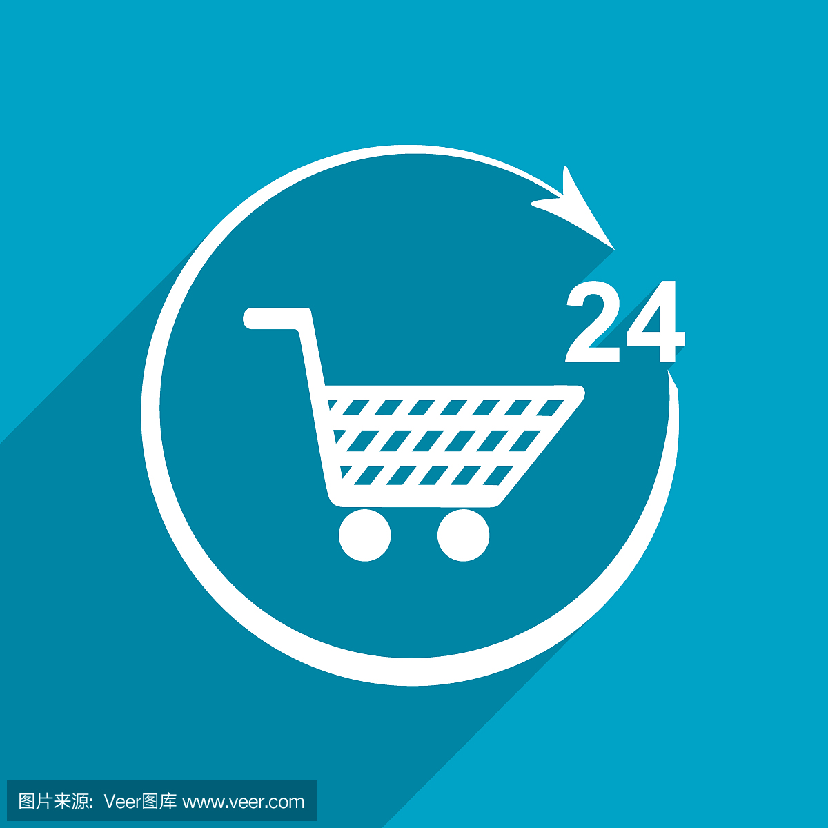 商店圖標(biāo)。二十四小時(shí)